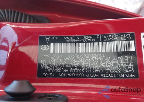 2006 Toyota Prius из США, поврежденный, VIN JTDKB20UX63145961